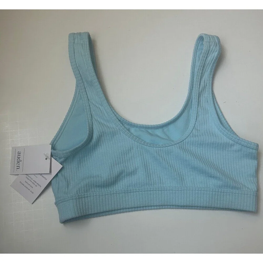 Auden Ribbed Bralette Cotton Blend Size XS